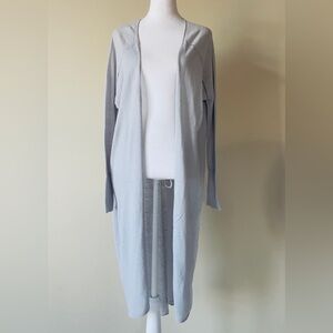 Moth Women’s Light Blue Open Front Long Sleeve Light weight Cardigan EUC Size S